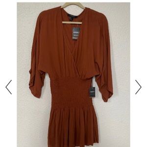 Rust woven dress